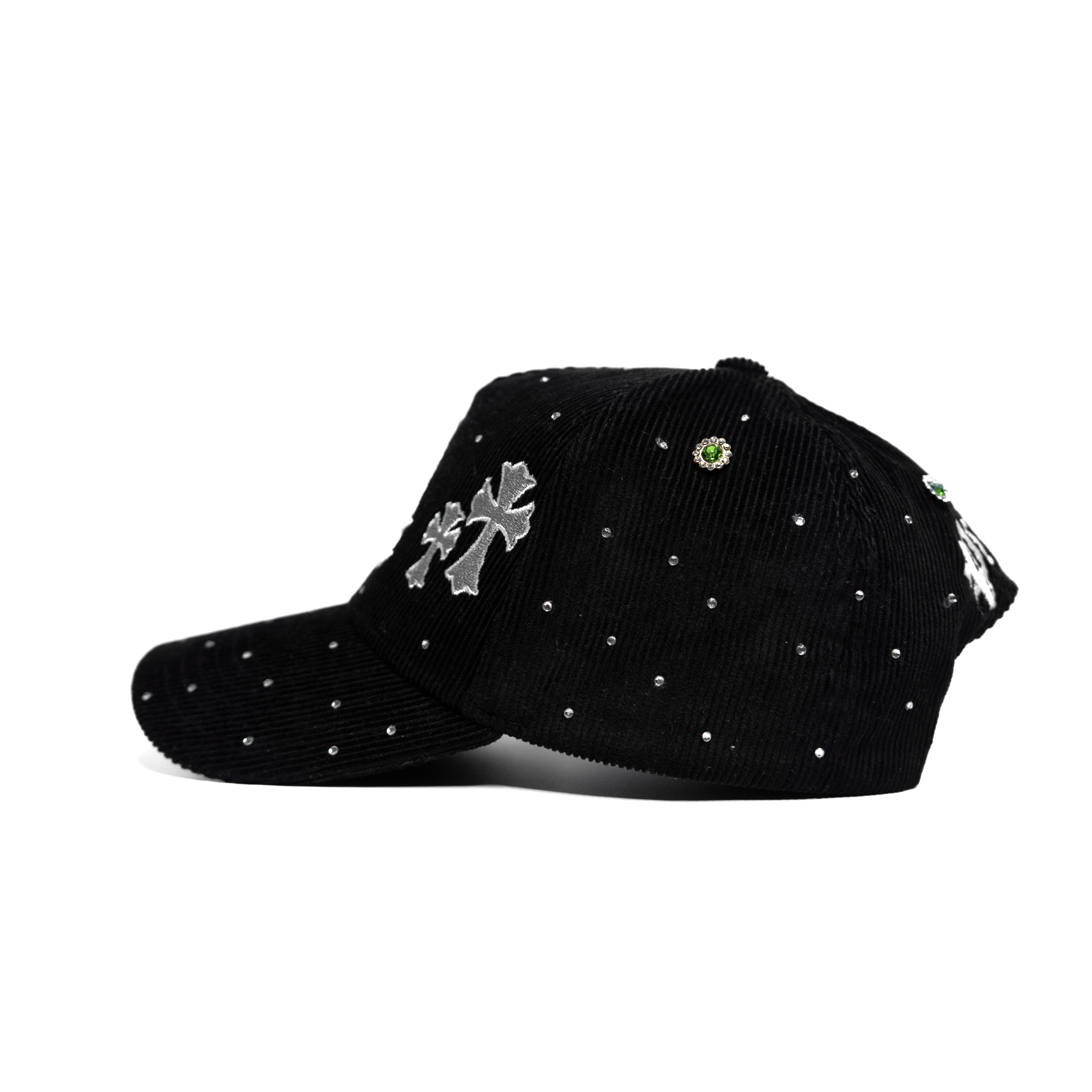 Crystal LA Cross - Black Corduroy Snapback