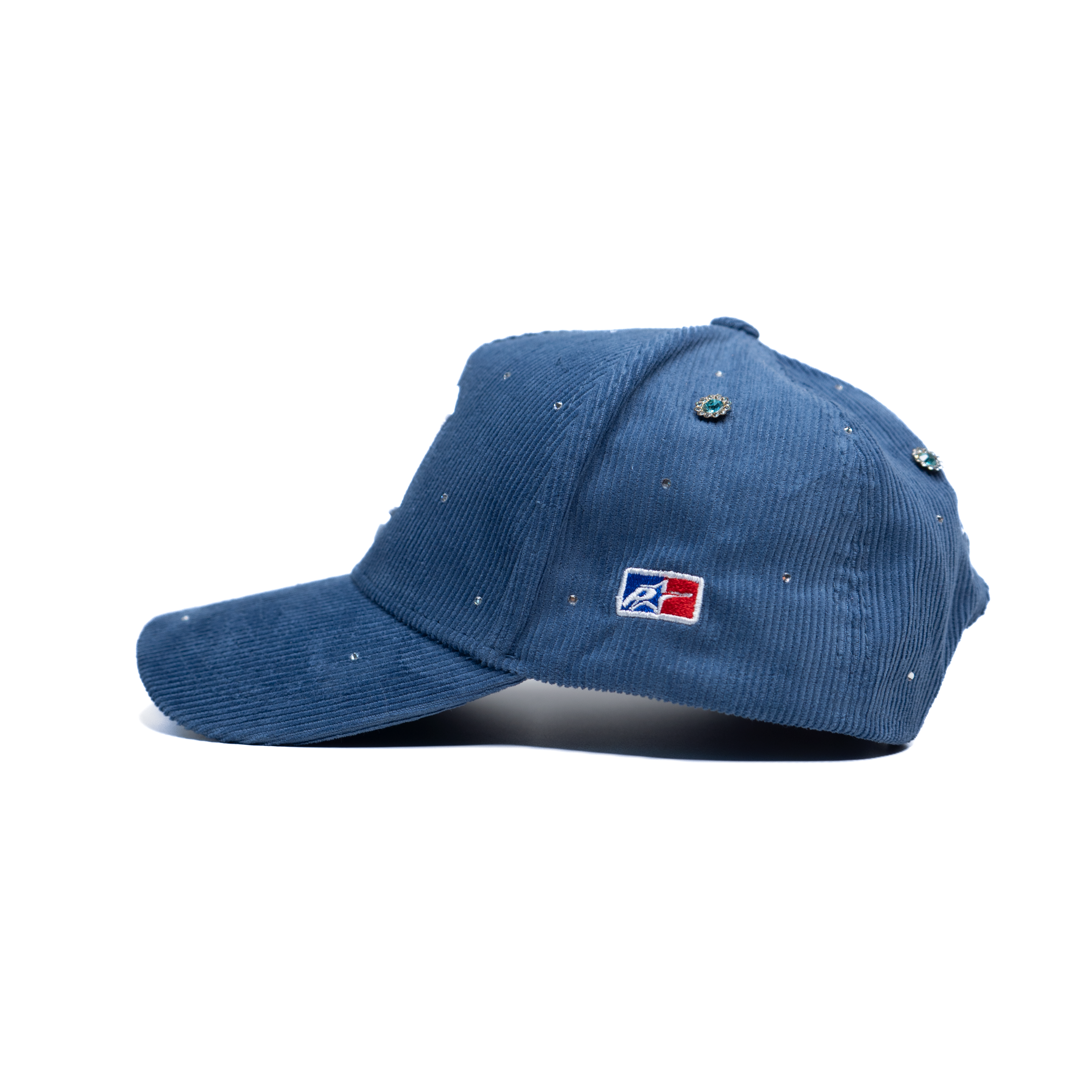 NY Crystal - Denim Blue Corduroy Snapback