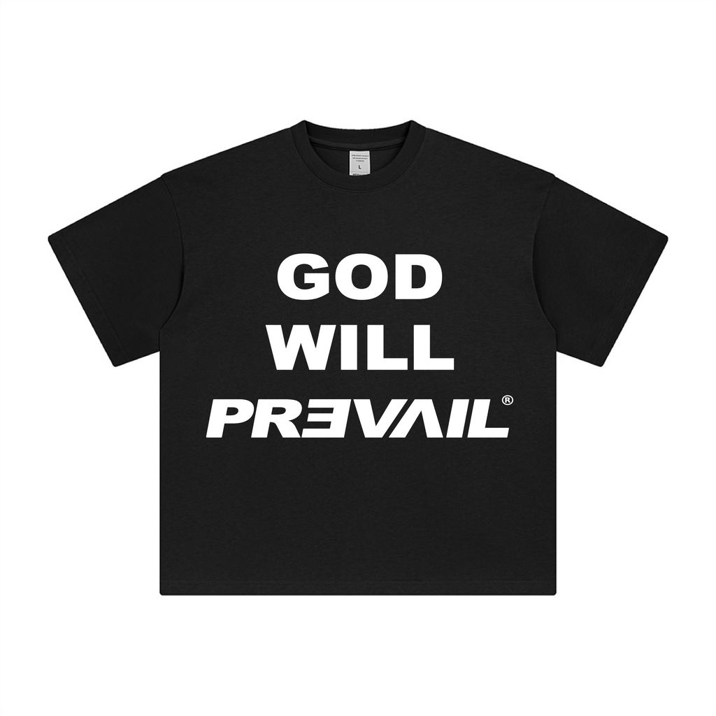 God will prevail  - Black T-shirt