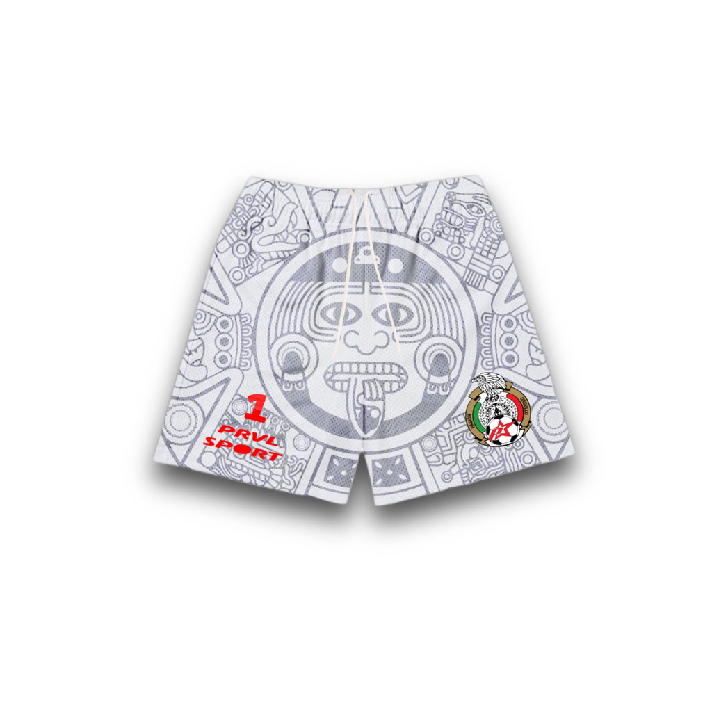 98 Mexico Retro  - White Mesh Shorts