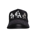 Crystal LA Cross - Black Corduroy Snapback