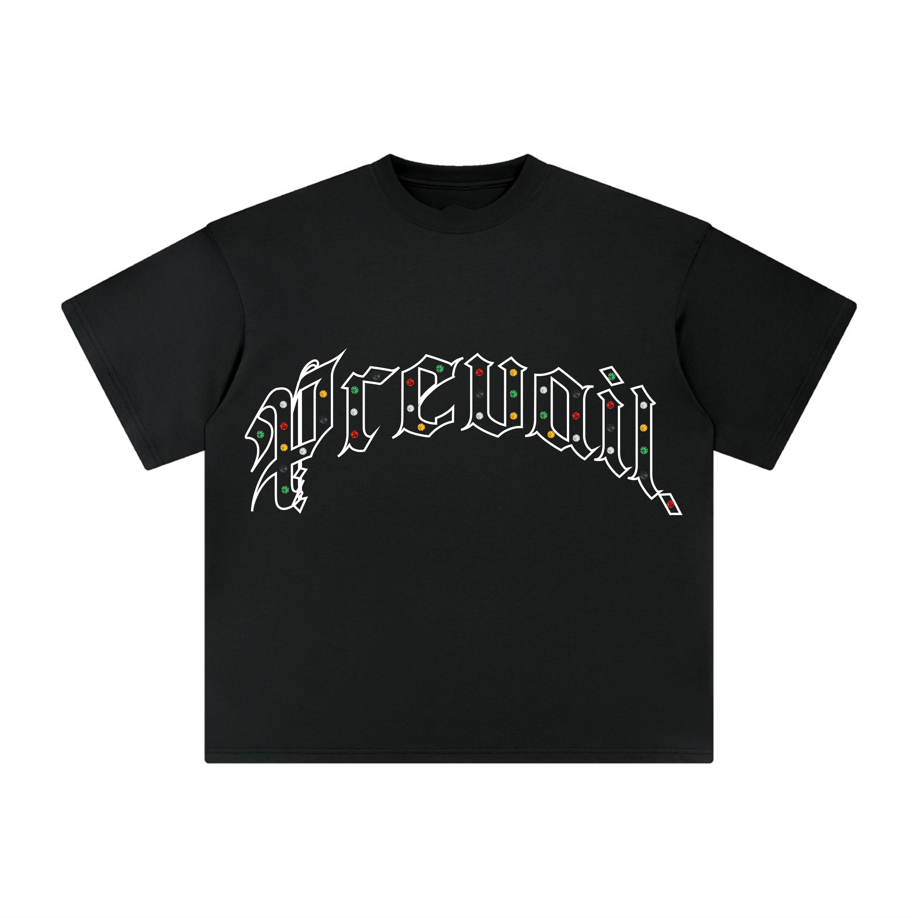 Prevail Rhinestone - Black T-Shirt