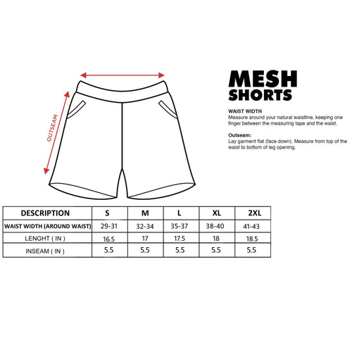 98 Mexico Retro  - White Mesh Shorts