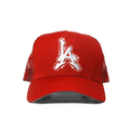 LA  - Red Pearl Monogram Snapback