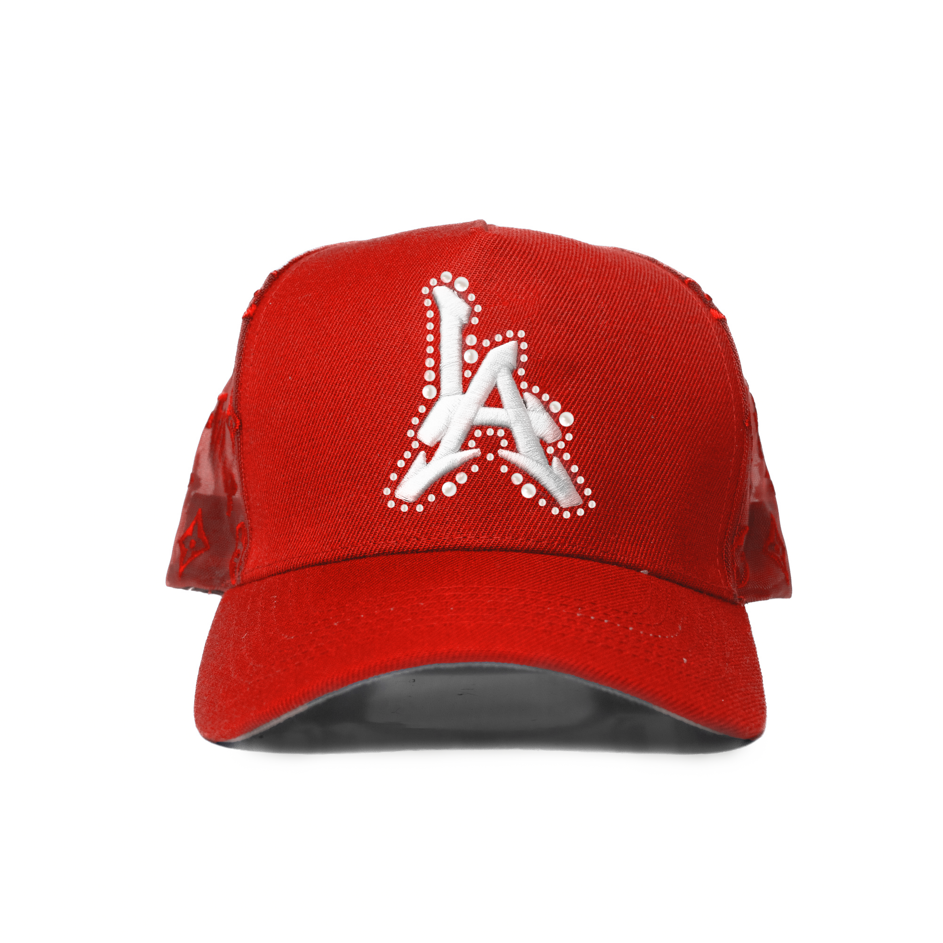 LA  - Red Pearl Monogram Snapback